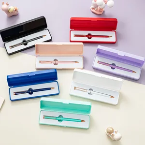 High Value Gift Pen Plastic Box Beauty Candy Color Pen Box Multi Color Plastic Packaging Student Stationery Gift Pen Storage Box