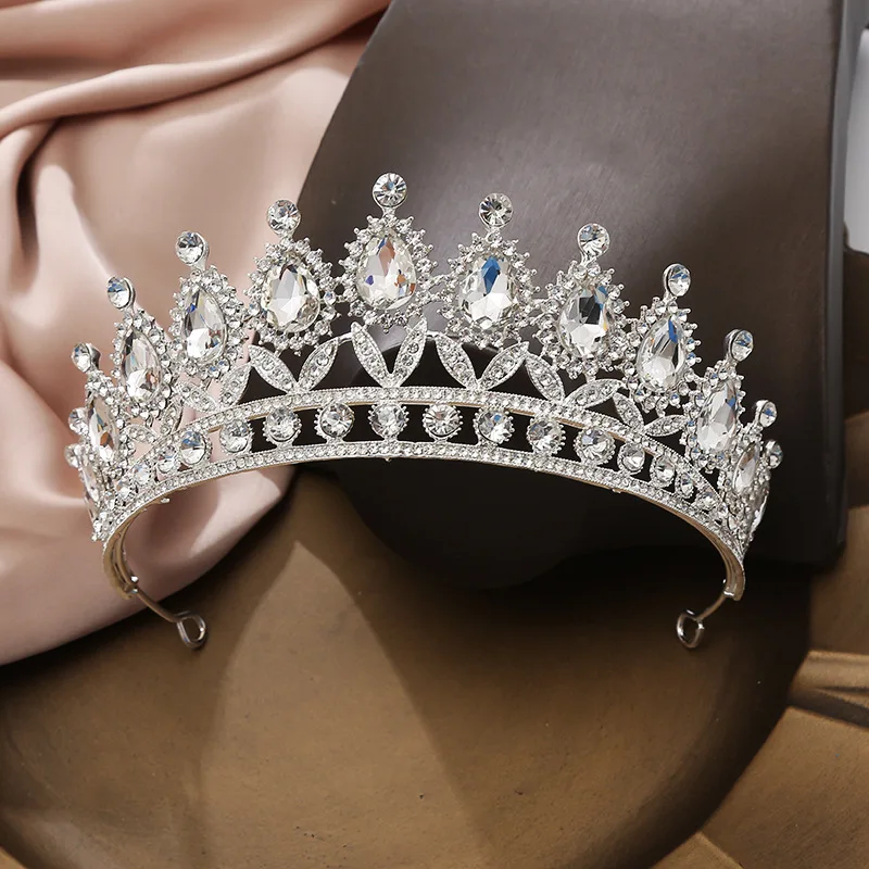 Factory Wholesale Crown Tiara Hair Accessories Wedding Bridal Tiara Pageant  Crowns Multi Color Rhinestone Crown Tiaras