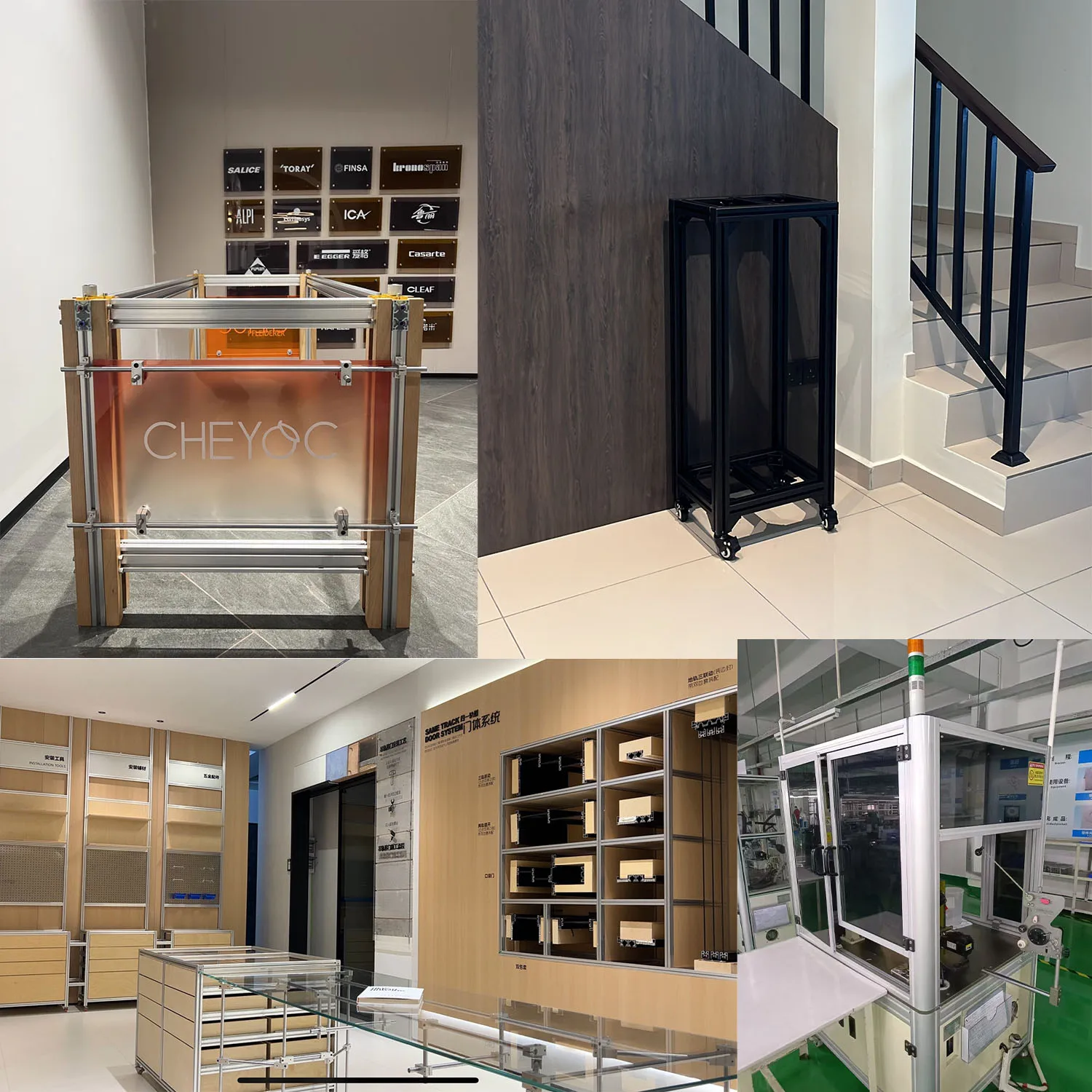 product 4040 black side sealed extruded aluminum profile square tube automation framework provides cutting and drilling services970-6