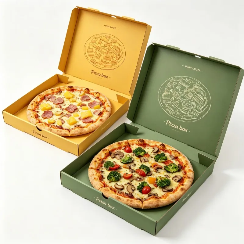 Wholesale  12inch Pizza Box Take Out Food Boxes Snacks Pizza Packing Box Custom Pizza Package