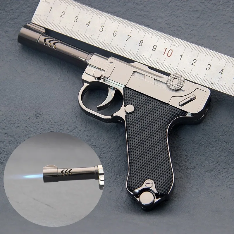 Jiaxin Creative German Luger Pistol Cigar Lighters Gun Shaped Butane