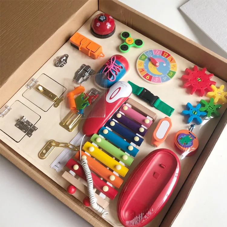 Montessori DIY Handmade Busy Board Toy for Early Safety Education