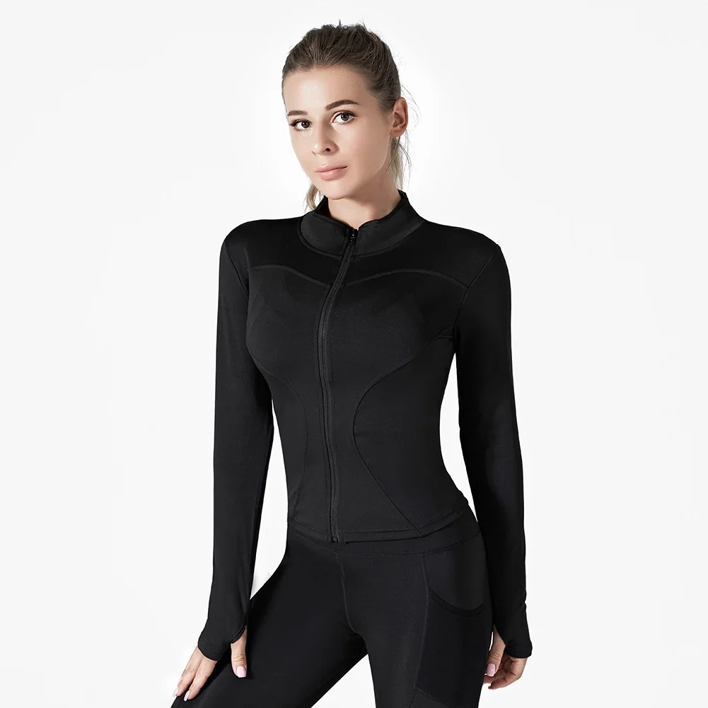 Yoga Jacket Women 2023 Custom Fall Fitness Workout Sport Wear Outerwear ...
