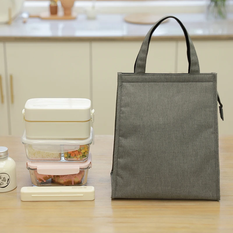 New Arrival Portable Bento Box Lunch Bag Tote Large Capacity Thickened Insulated Picnic Cooler Bags Made Durable Polyester for