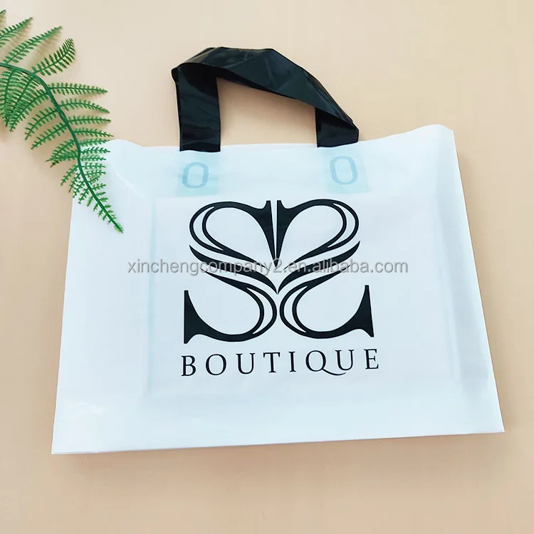 Biodegradable Custom Printed Shopping Handle Plastic Bag for Packaging Plastic Shopping Bag