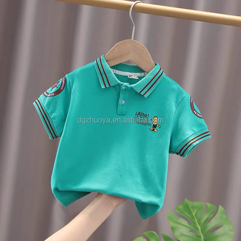 2023 Fashion Polo T-shirt For Boys Cartoon Pattern 2-6 Years Summer ...