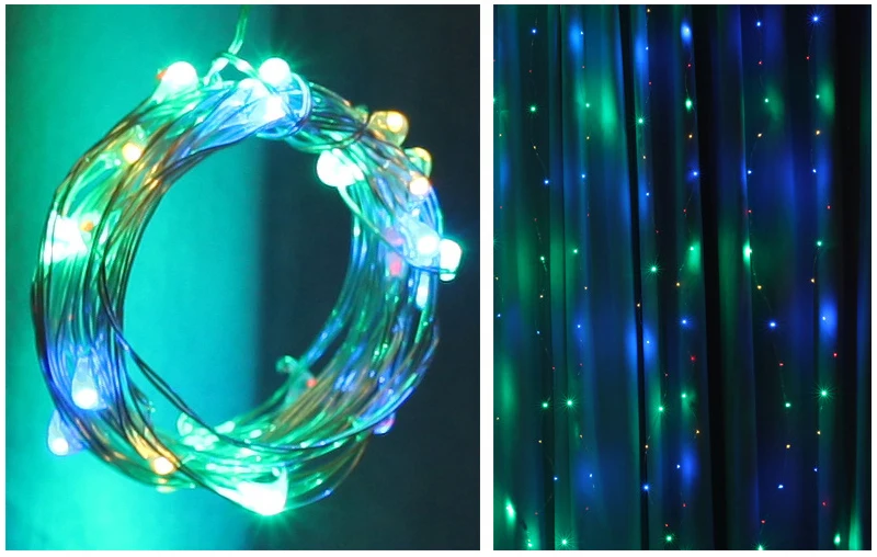 2023 New USB Remote Control 3x3 Meter Copper Wire Window Curtain Fairy Room Light  LED Christmas Day String Night Light supplier