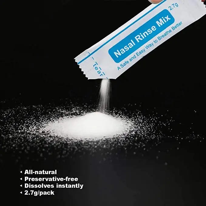 Nasal Care Hypertonic Nasal Wash Salt Neti Pot Noniodized 2.7g Salt