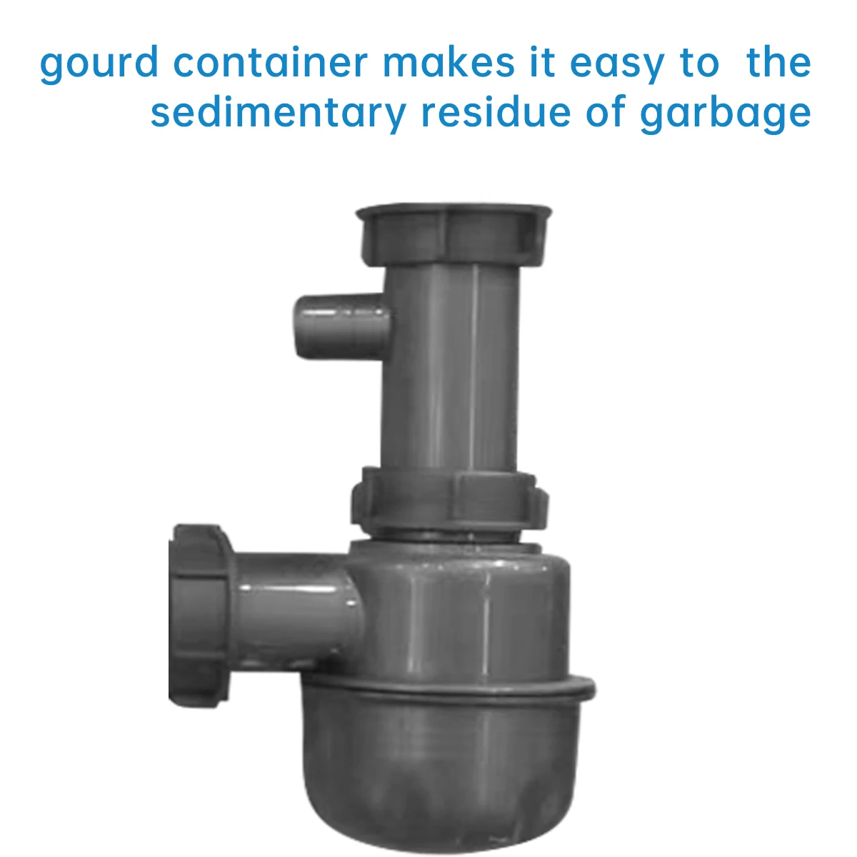 product universal   environmentally  friendly pp drain pipe double bowl kitchen sink drain waste pipe anti odor and insect drain pipe-1