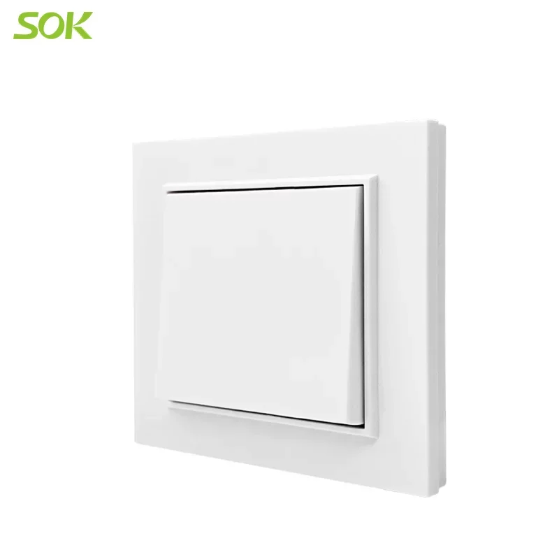 1 Gang 2 Way Eu Sockets Electric Wall Switch With Hanger And Cover