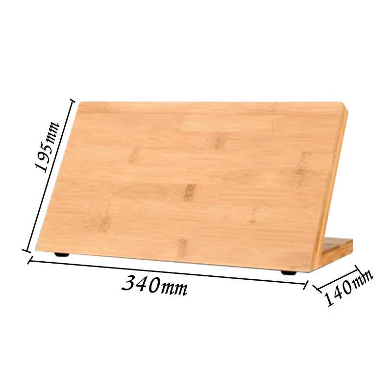 product natural bamboo magnetic scissor dock cutlery display stand storage rack kitchen knife holder home eco friendly durable lfgb-21