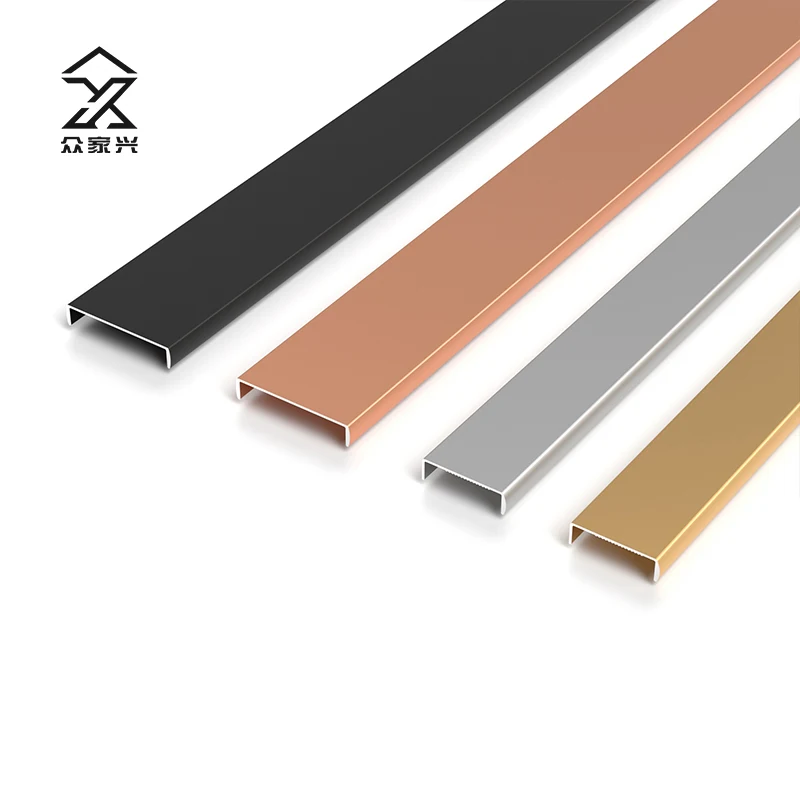 Aluminum Alloy Edge Trim profile Wall Angle Decorative Tile Trim Strip Aluminum U Shape Tile Trim details