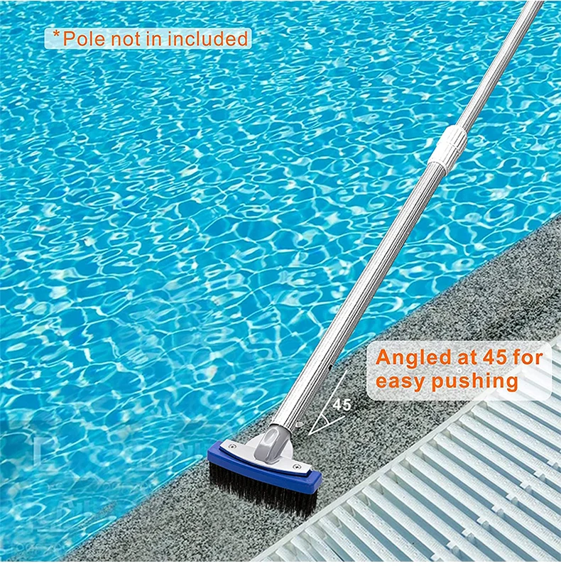 Professional Swimming Pool Wall & Tile Brush Heavy Duty 5.5" Flexible