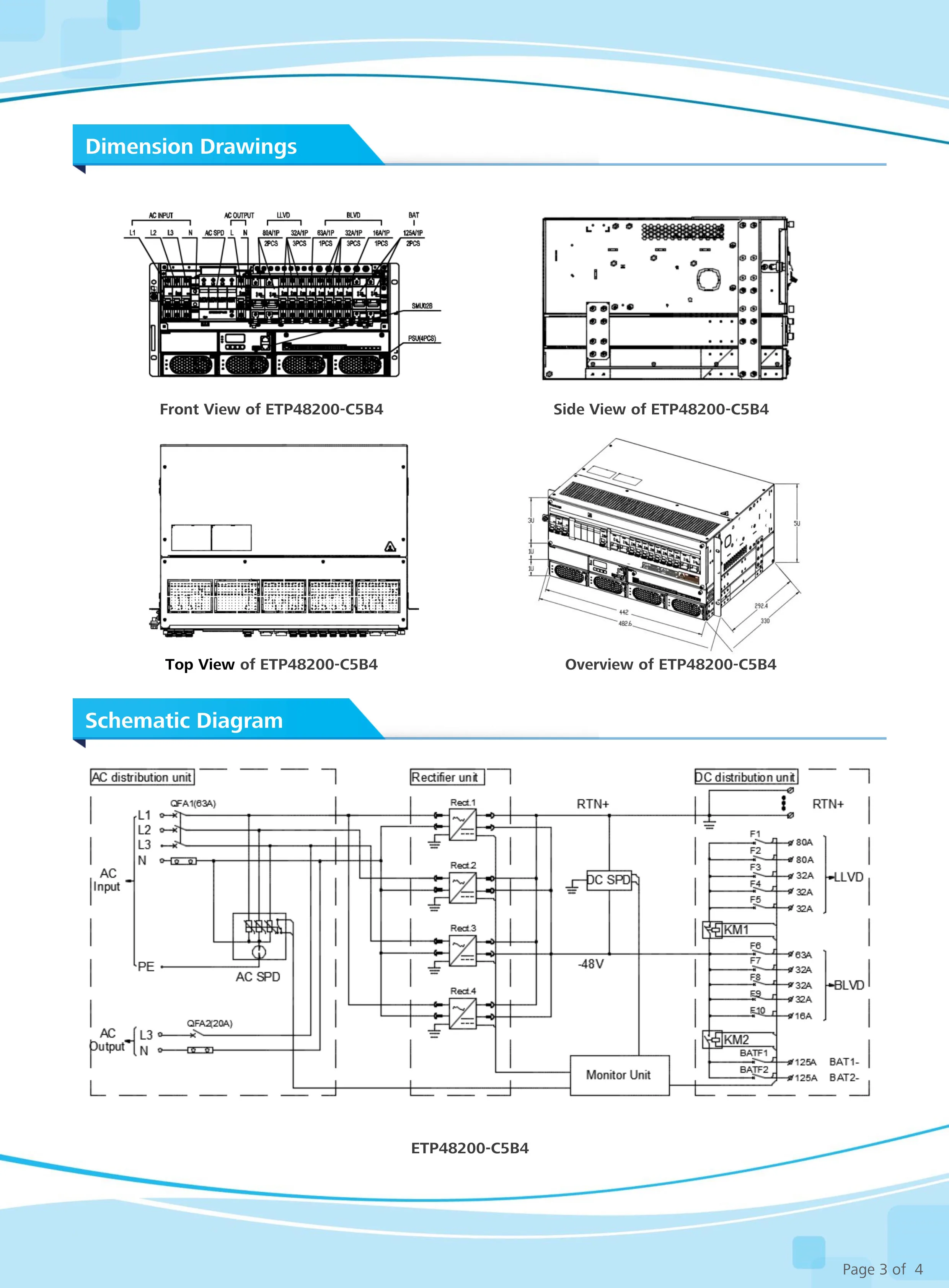 Etp48200-c2a4 8kw Embedded Power Supply System 5u 200a 19 Rack C2a5 ...
