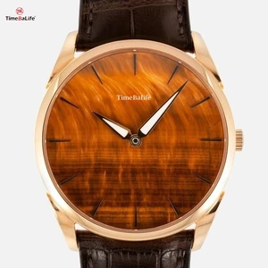 OEM Latest Luxury Natural Tiger Eye Stone Dial Watch Ultra-thin Japanese Miyota9015 Automatic Mechanical Men's Watches