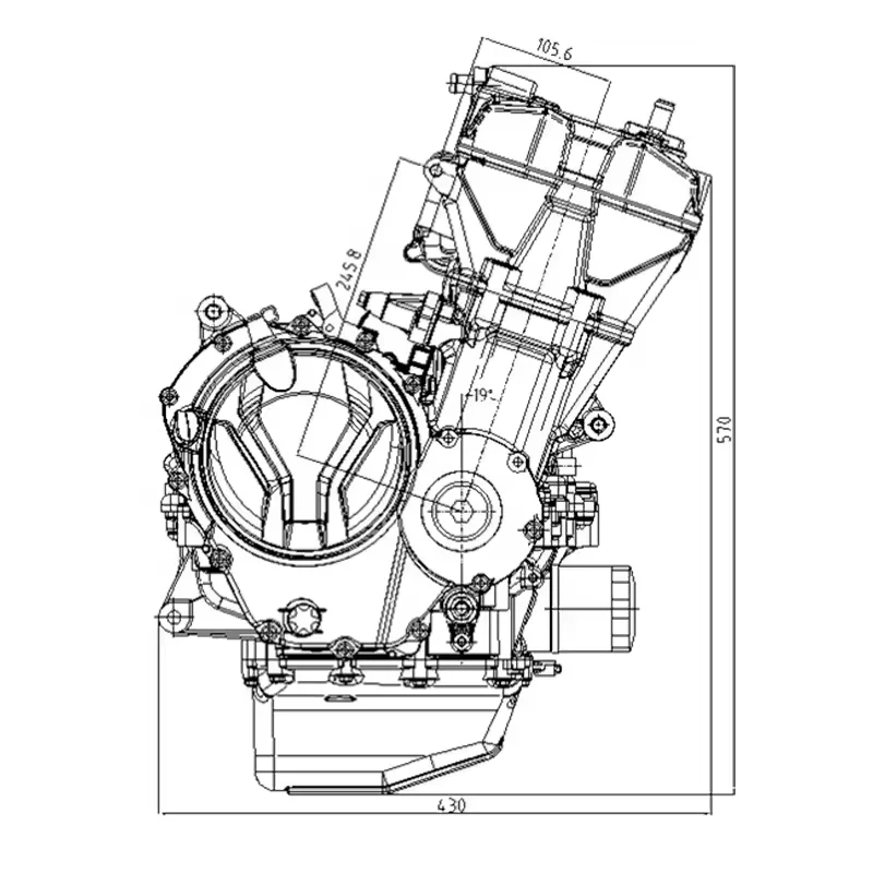 CQJB Motorcycle Engine Assembly 500 470cc Engines Atv Utv Bike Engine