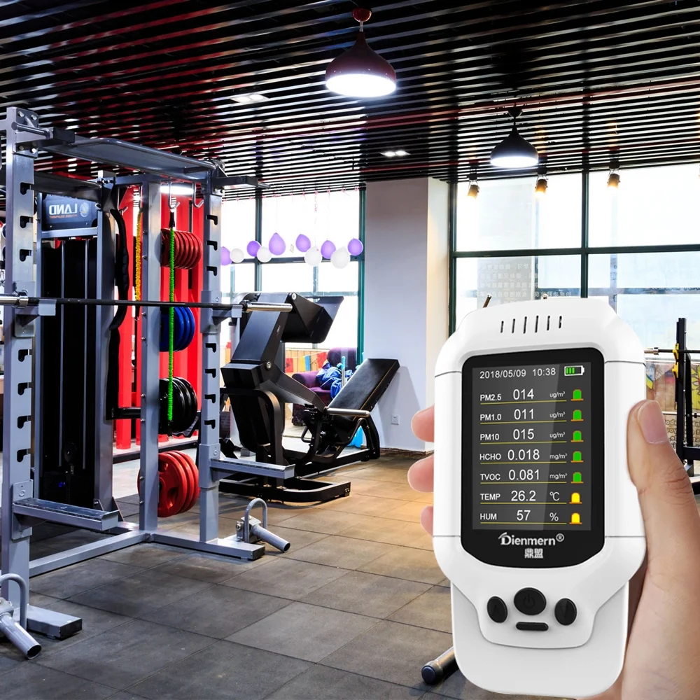 Монитор качества воздуха PM2.5 PM1.0 детектор температуры пыли HCHO TVOC влажность внутренний газовый анализатор