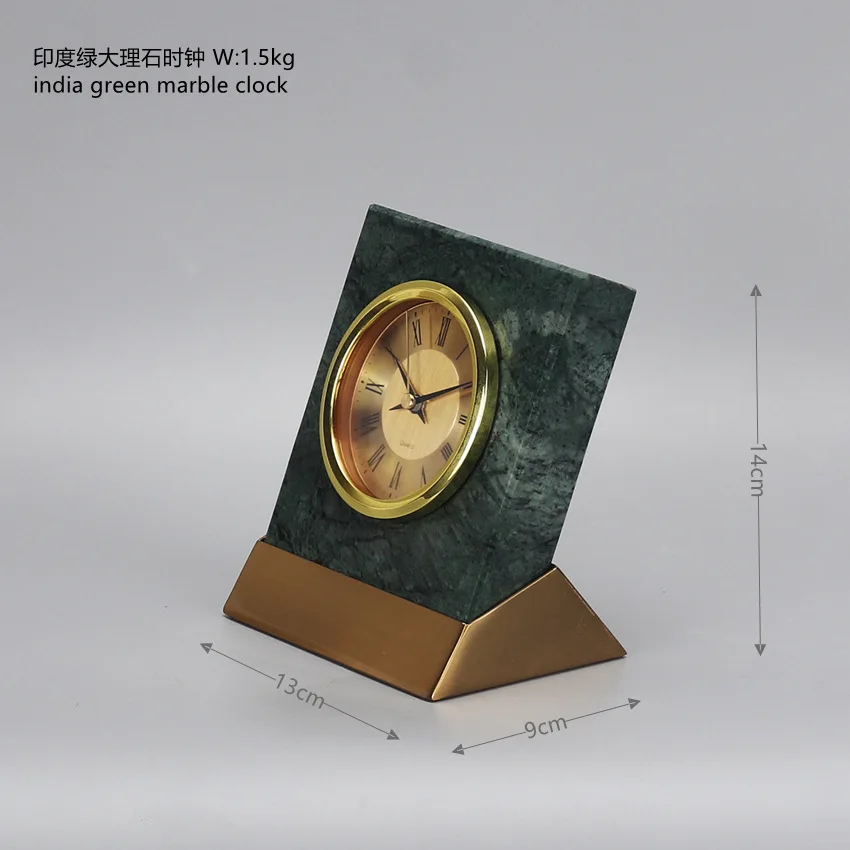 product nordic light luxury minimalist retro simple decorative seat base desk clock craft marble-5