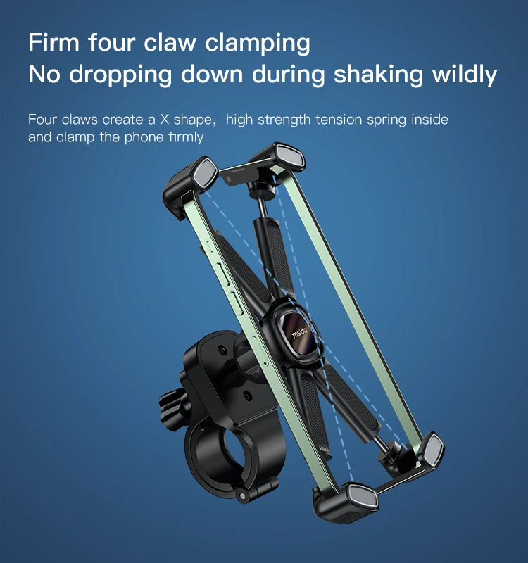 Adjustable Phone Holder Stand Universal Motorcycle Bicycle Bike Handlebar Bracket Mount Clip GPS Phone Holder