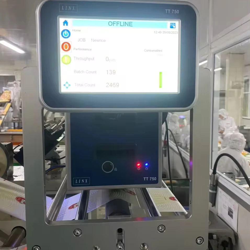 LINX TT 750 32mm  Qr Code Coding Machine TTO Printer Thermal Transfer  Overprinter for Packaging Machine