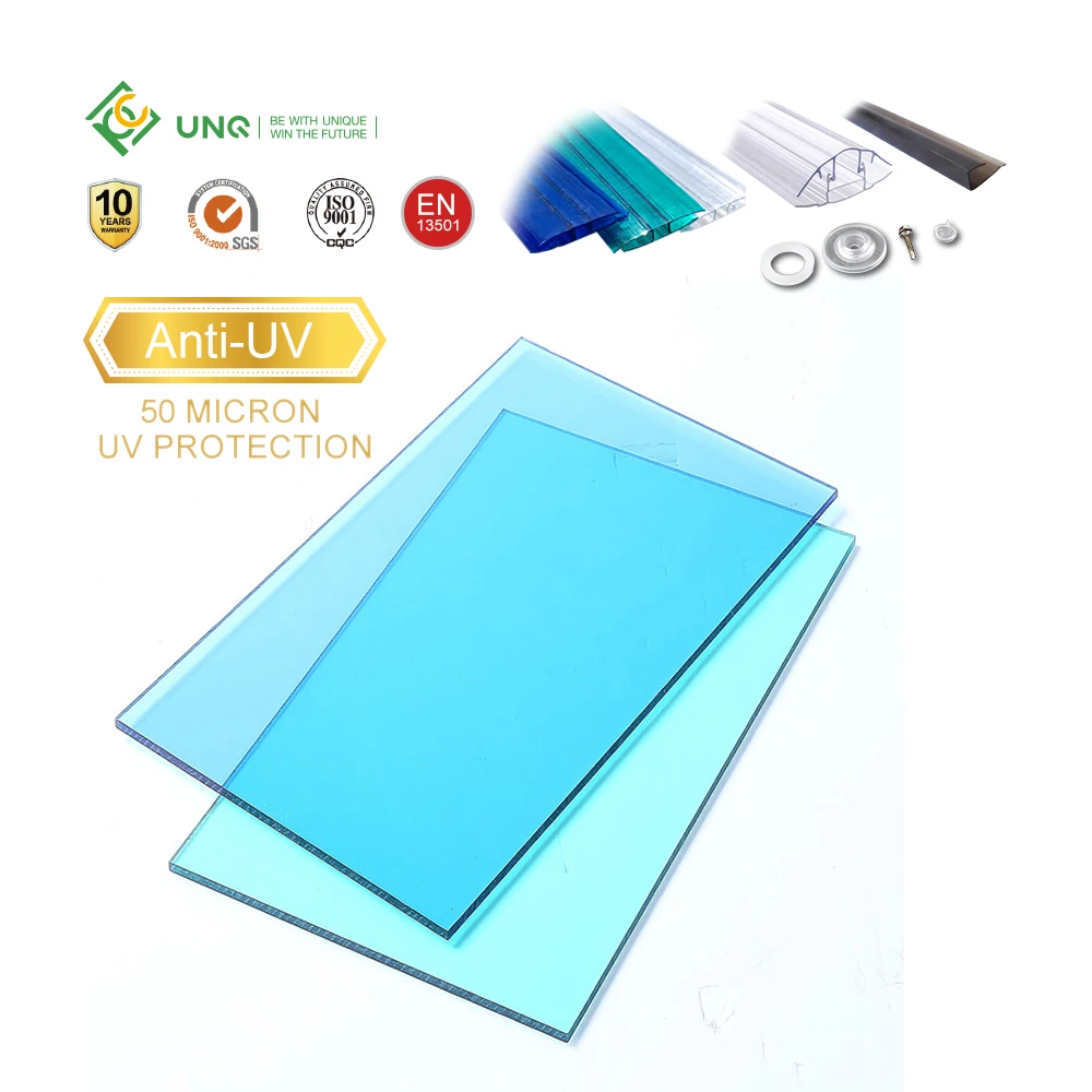 Free Sample High Impact Strength 4mm Poly Carbonate Panel Solid Polycarbonate Sheets for Constructions