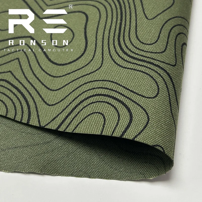 500D Nylon Topography Black/ Topography Jungle Camo Tactical Camouflage  Cordura Fabric Backpack Fabric