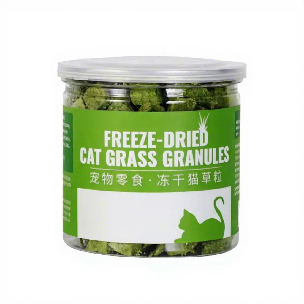 Best-Selling High Quality Organic Freeze-Dried Cat Grass Treats for Digestive Health High-Protein Nutritional Support in Cats