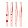 Four-piece eyebrow tweezers-gift candy cane style