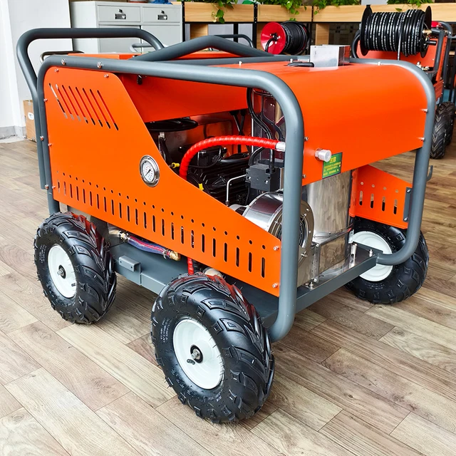 Fuel-heated Electric High-pressure Hot Water Cleaning Machine: 250bar, 15LPM, Industrial Mobile