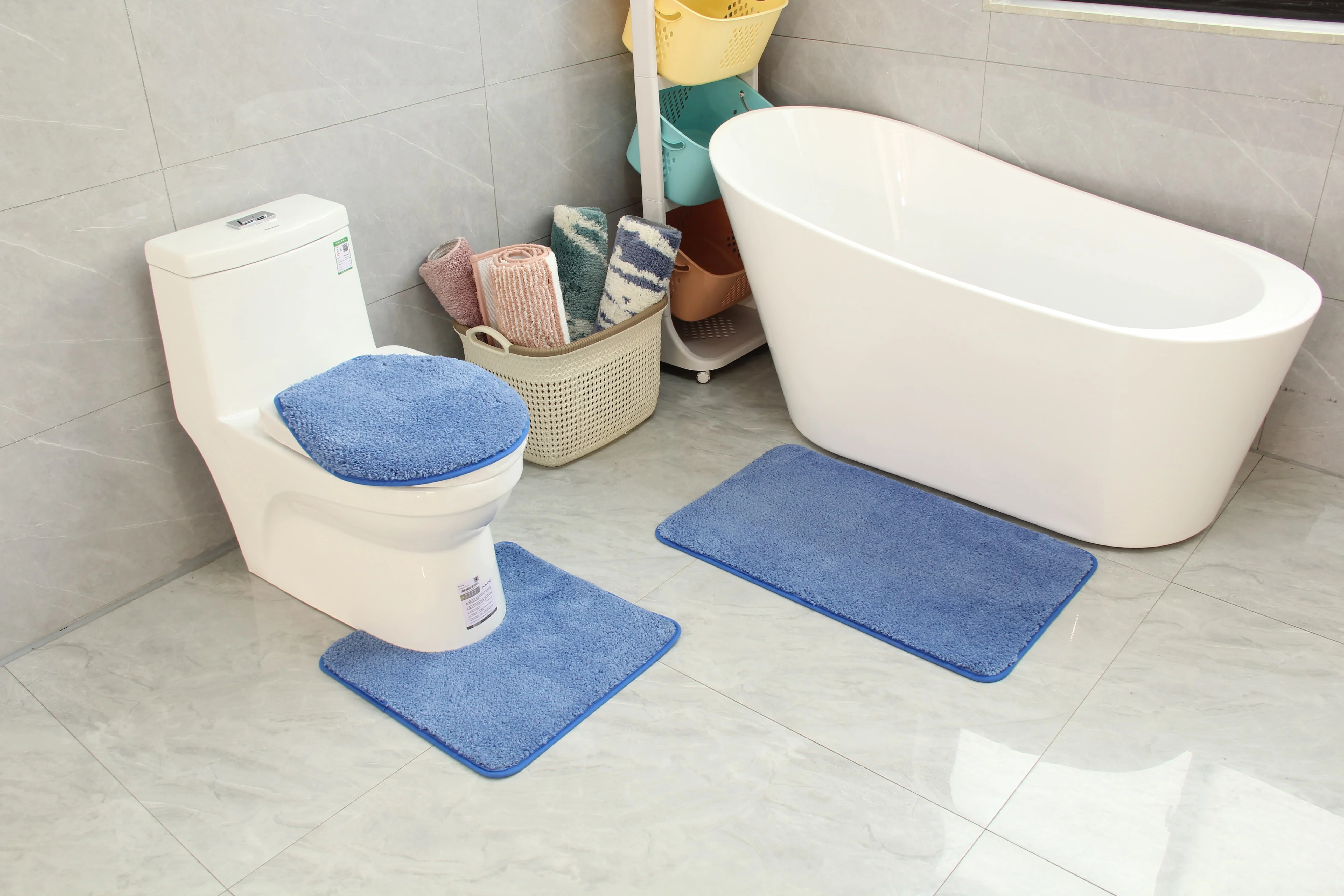 Bath Rug Set 3 Piece Bathroom Contour Rug Toilet Mat Sets Non Slip