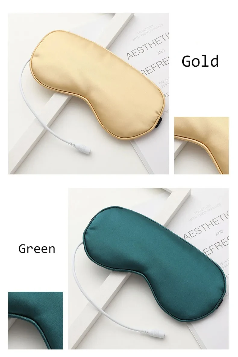 Premium Soft Silk Eye Compress Adjustable Temperature Time Control Usb