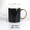 Glossy black gold-plated handle