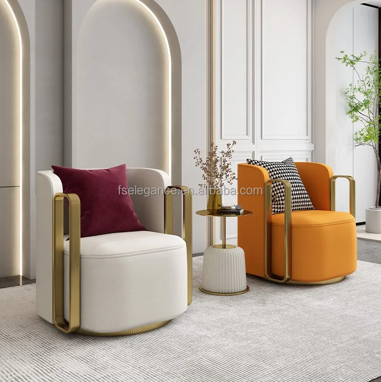 Accent Chairs Hotel Guest Room Chairs Hot Sale Luxury Stainless