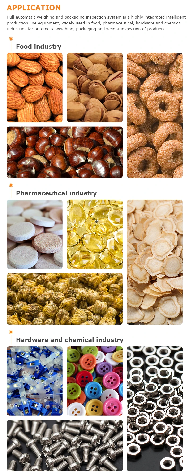 Customized Automatic Nuts Packing Machine with 10" Color Touch Screen 30-60BPM and 10g-300g Weighing Range