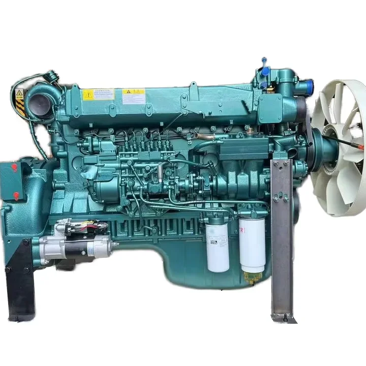 HOWO 371 Truck Engine Assembly 336-420 Horsepower New Condition Diesel Engine with Gear Box Model Howo