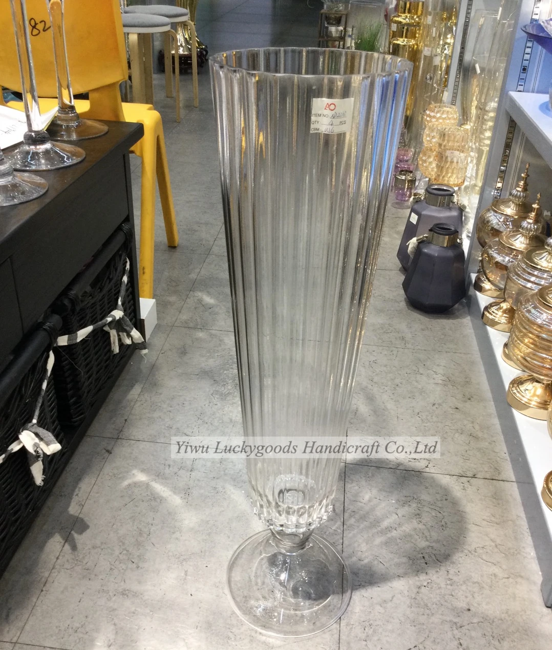 Wholesale Clear Glass Vases For Wedding Centrepiece Decor Glass Vases