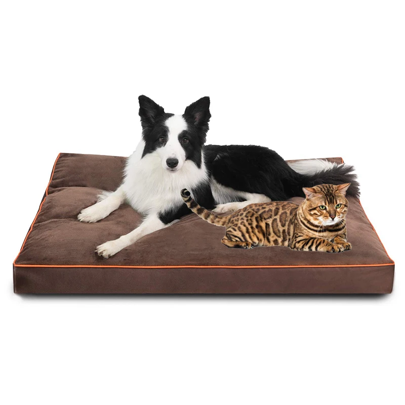 Wholesale camas de perros anti-anxiety eco-friendly indestructible memory foam orthopedic cat dog crate bed pet cushion