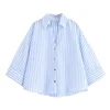 light blue Striped