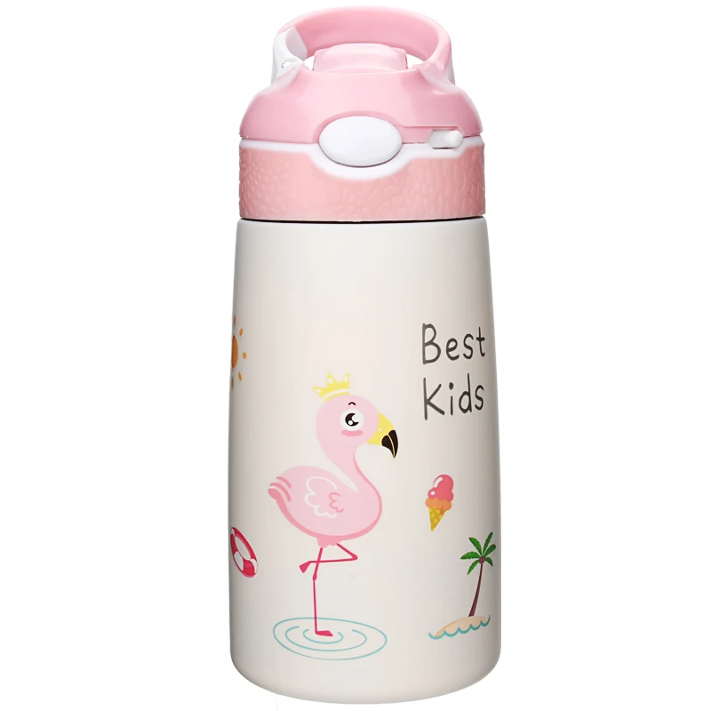 Aohea Baby water bottle stainless steel drink bottle for school kids with straw insulated and cooler water bottle