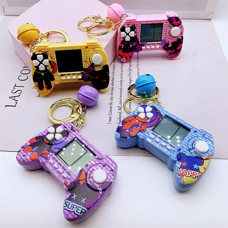 Mini Gaming Console Handheld Game Players Electronic Games Machine Fun Birthday Keychain Gift for Children 2024 New