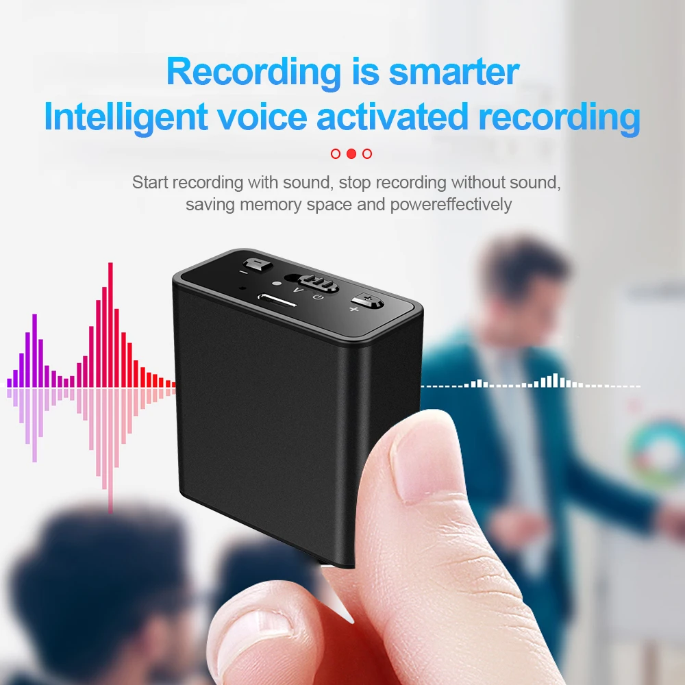Mini Q65 Digital Voice Recorder Long Time 200 Hours Audio Sound Recorder in MP3 & WAV Format Small Digital Voice Recorder