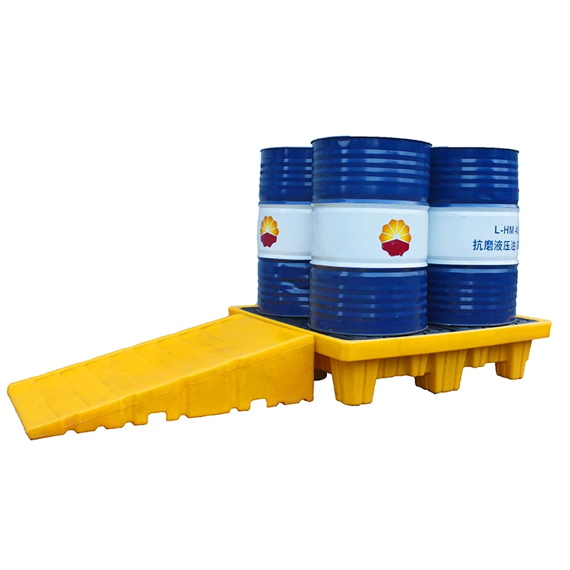 manufacturer OEM Yellow color plastic spill pallet ramp for chemical