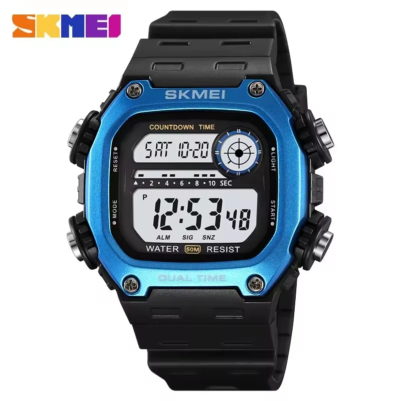 Orologio Sportivo Digitale Militare Uomo - Grande Display 52mm, Doppio Fuso Orario, Sveglia, Cronografo, 5 ATM Impermeabile