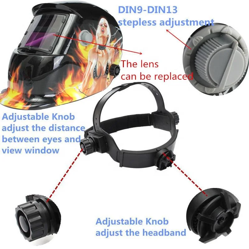 Casque De Soudage à Obscurcissement Automatique – Serre-tête Réglable, Neuf, Made In Chine