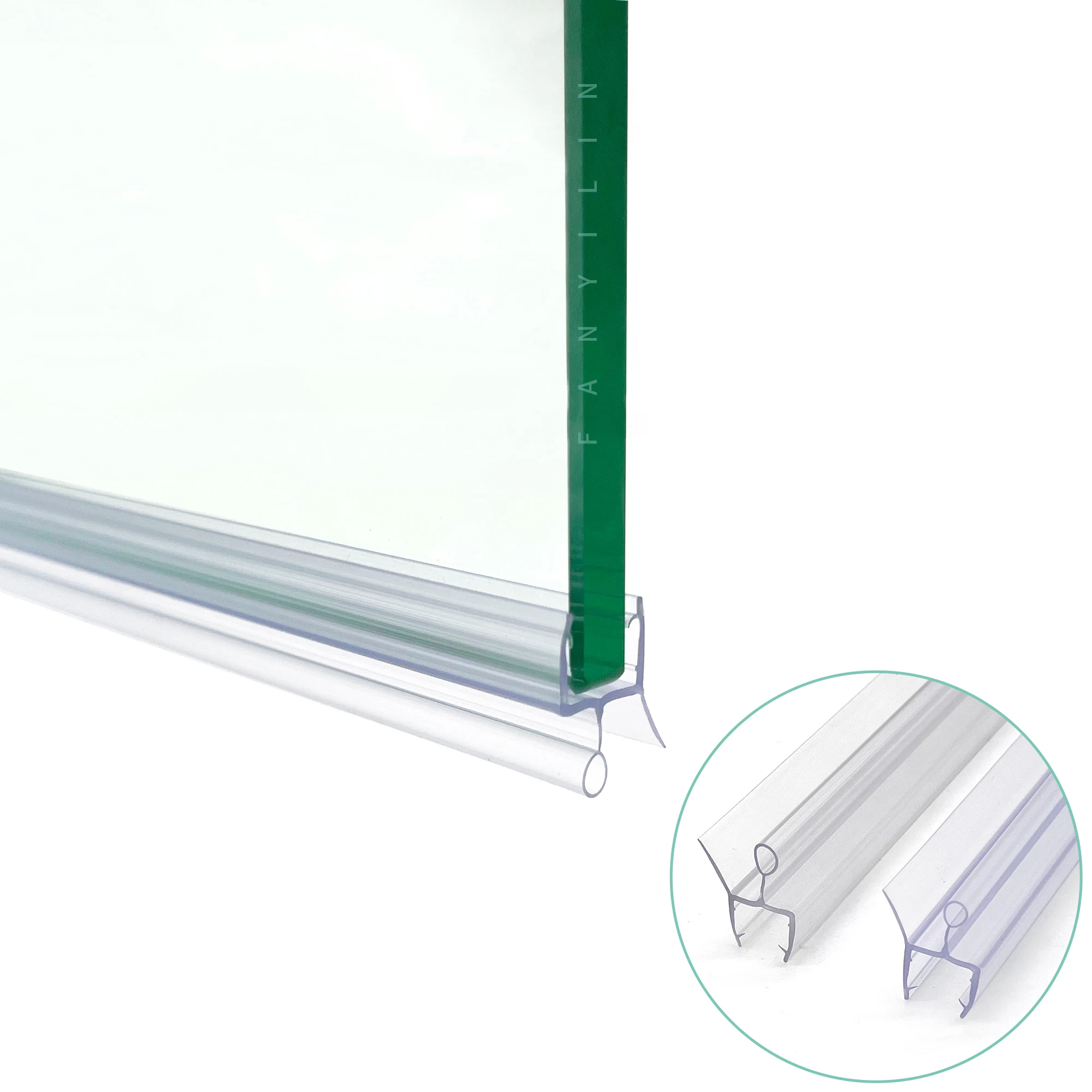 Bathroom glass sliding door Seal Plastic PVC Strip door bottom seal