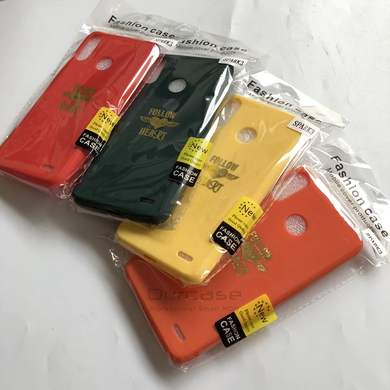 For Tecno Spark 3 KB7 CD6J Pop 4 Pro BC3 CE9 Africa Mobile Phone Back Cover Case Matte Slim TPU Silicone With Rope Cases