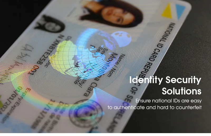 Custom Transparent Id Card Hologram Overlay For Protection Of ...