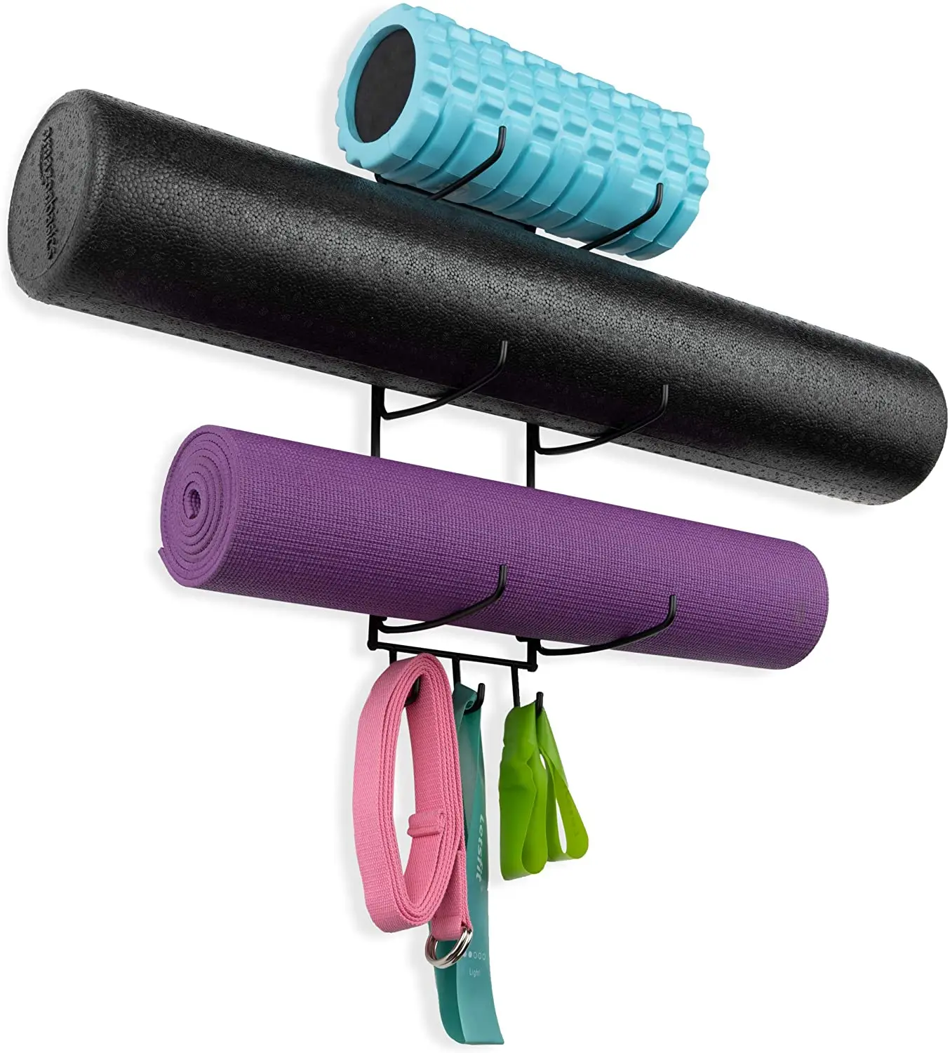 Yoga Mat Holder,Towel Rack With Hooks Yoga Strap,Resistance Bands For Home Gym Studio,3-tier Metal Black - Buy Yoga Mat Holder,Yoga Rack,Towel Rack With Hooks Product on Alibaba.com
