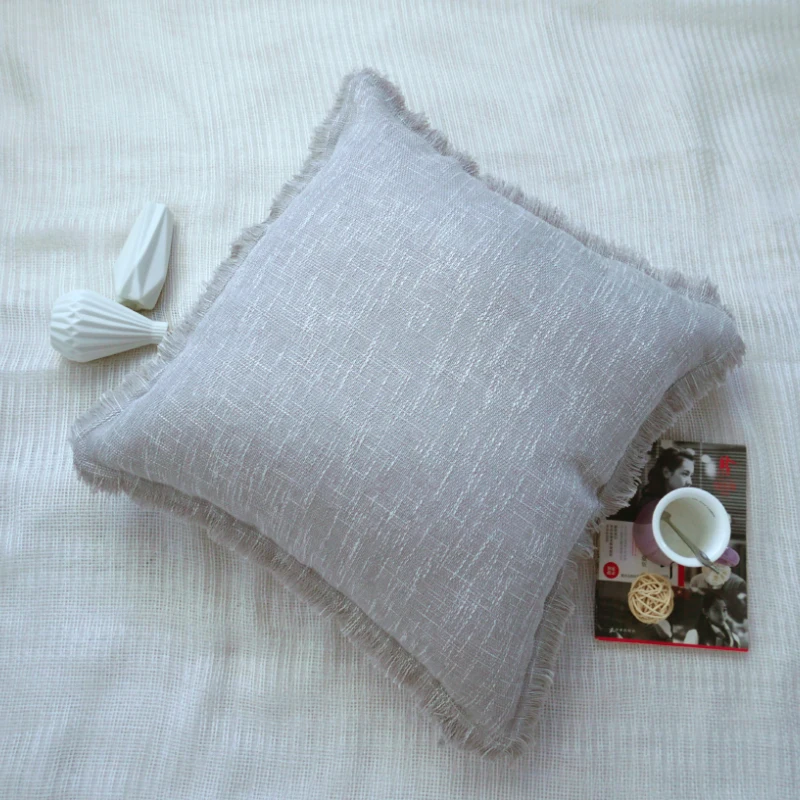 Fabric Fringe Cushion Cover