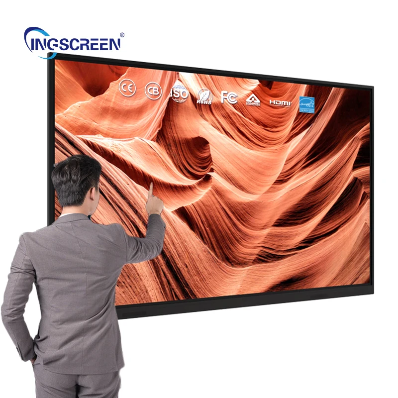 INGSCREEN 86 Inch Android Interactive LCD Advertising Digital Whiteboard Commercial Display 55 65 75 85 Inch Blackboard Teaching